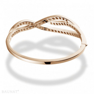 Pulseras - 2.43 quilates pulsera diamante diseño en oro rojo