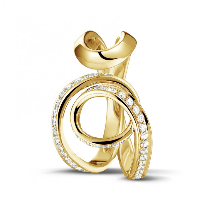 0.55 quilates anillo diamante diseño en oro amarillo