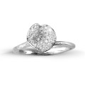0.24 quilates anillo diamante diseño en oro blanco