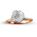 0.24 quilates anillo diamante diseño en oro rojo