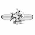 3.00 quilates anillo solitario diamante con 6 uñas en oro blanco