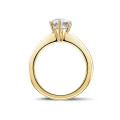 0.90 quilates anillo solitario diamante con 6 uñas en oro amarillo