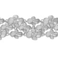 Venta exclusiva de stock de BAUNAT (sin 30 días de devolución) - 0.75 quilates pulsera diamante diseño flor en oro blanco