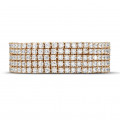 25.90 quilates pulsera rivièra ancho de diamantes en oro rojo
