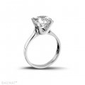2.00 quilates anillo solitario diamante de oro blanco con diamante redondo de calidad excepcional (D-IF-EX-None fluorescencia-GIA certificado)