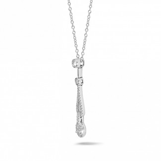 Joyería de boda - 0.50 quilates gargantilla diamante en oro blanco