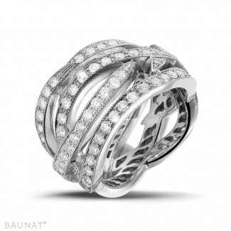 Anillos - 2.50 quilates anillo diamante diseño en oro blanco