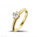 0.50 quilates anillo solitario diamante diseño en oro amarillo con ocho garras