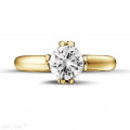 1.50 quilates anillo solitario diamante diseño en oro amarillo con ocho garras