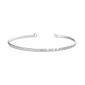 0.75 quilates pulsera diamante abierta en oro blanco