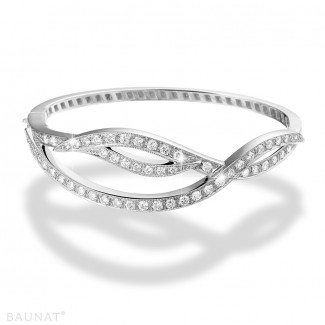 Pulsera oro - 2.43 quilates pulsera diamante diseño en oro blanco