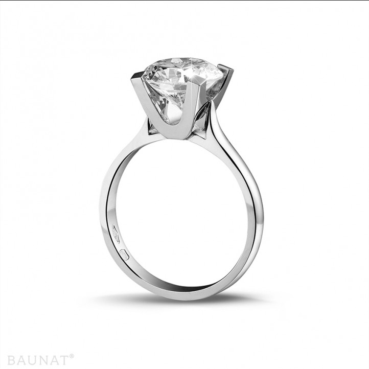 3.00 quilates anillo solitario diamante de oro blanco