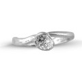 0.12 quilates anillo diamante diseño en oro blanco
