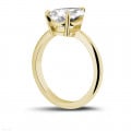 2.00 quilates anillo solitario en oro amarillo con diamante en forma de pera