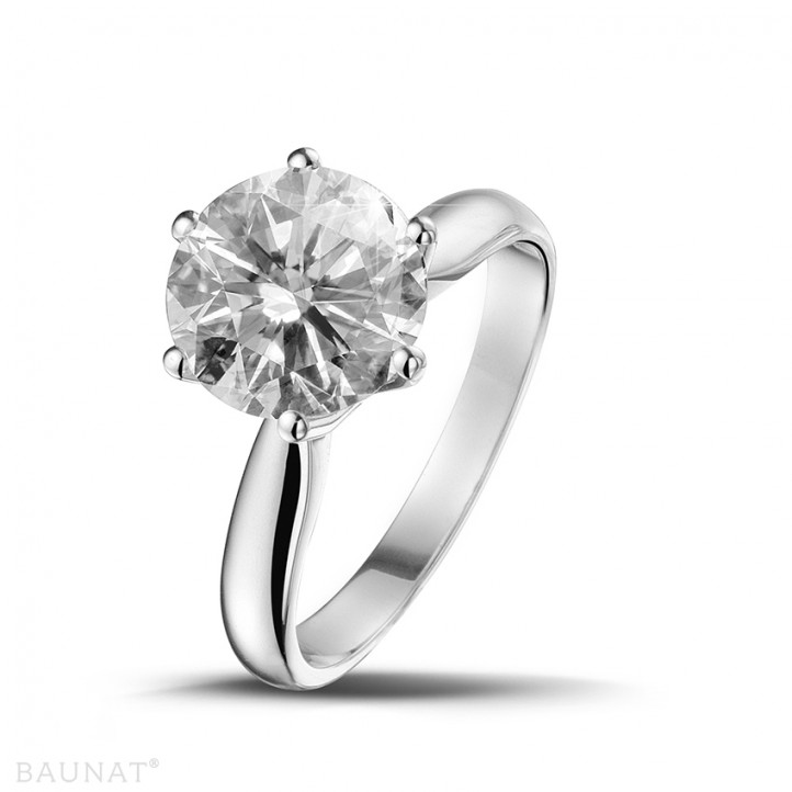3.00 quilates anillo solitario diamante en platino