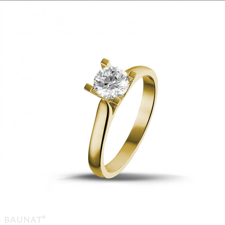 0.70 quilates anillo solitario diamante en oro amarillo