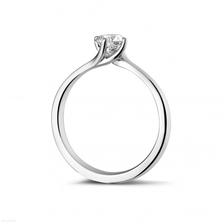 0.50 quilates anillo solitario diamante de oro blanco