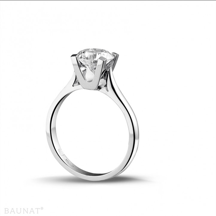 1.50  quilates anillo solitario diamante en platino