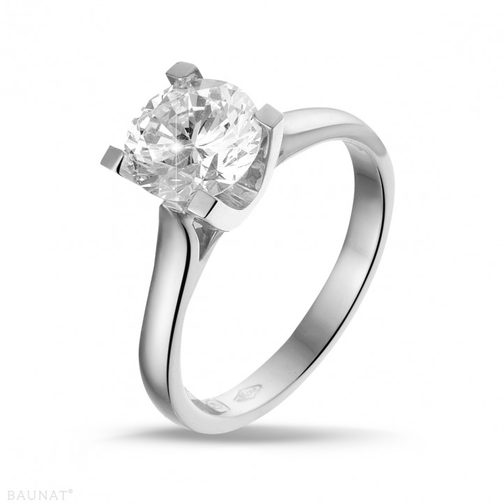 1.50  quilates anillo solitario diamante en platino