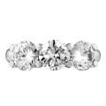 3.00 carat bague trilogie en platine et diamants ronds