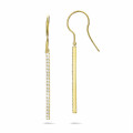 0.35 carat boucles d’oreilles bâton en or jaune et diamants