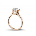 1.50 carat bague diamant solitaire en or rouge