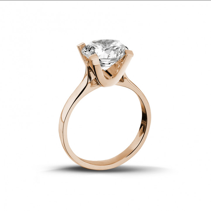 2.00 carat bague diamant solitaire en or rouge