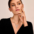 5.90 carat collier en or rouge avec diamants