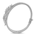 Vente exclusive du stock BAUNAT (Aucun retour sous 30 jours possible)- 0.55 carats bracelet design fleurs esclave en or blanc avec diamants
