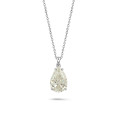 6.01 carat pendentif solitaire en or blanc avec diamant en forme de poire