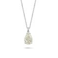 6.01 carat pendentif solitaire en or blanc avec diamant en forme de poire