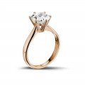 2.00 carat bague diamant solitaire en or rouge