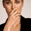 3.50 carat bague en or rouge avec diamants ronds