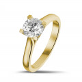 0.90 carat bague diamant solitaire en or jaune