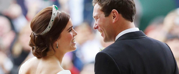 La princesse Eugénie et son mari Jack Brooksbank le jour de leur mariage royal d'automne