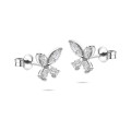 Boucles d'oreilles Papillon aux Ailes en Diamants Tailles Marquise et Poire
