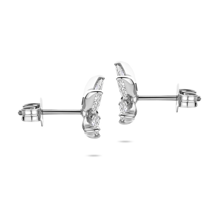 Boucles d'oreilles Papillon aux Ailes en Diamants Tailles Marquise et Poire

