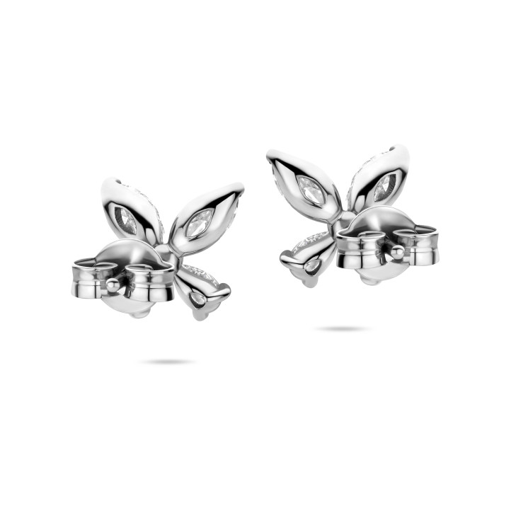 Boucles d'oreilles Papillon aux Ailes en Diamants Tailles Marquise et Poire
