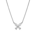 Pendentif Papillon aux Ailes en Diamants Tailles Marquise et Poire
