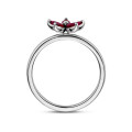 Bague Fleur aux Pétales en Rubis Taille Marquise
