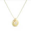 1.00 carat collier auréole en or jaune