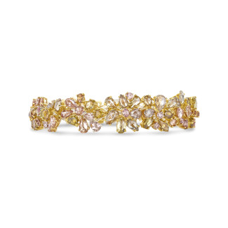 Unique en son genre – bracelet dégradé de 15,90 carats en or jaune et blanc