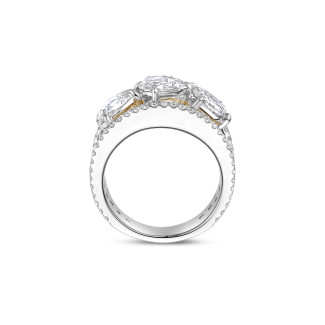 Haute Joaillerie - Unique en son genre – bague cocktail en or blanc et jaune