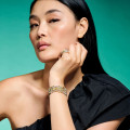 Unique en son genre – bague cocktail en or blanc et jaune