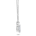 1.00 carat Pendentif solitaire avec diamant de forme marquise en or blanc