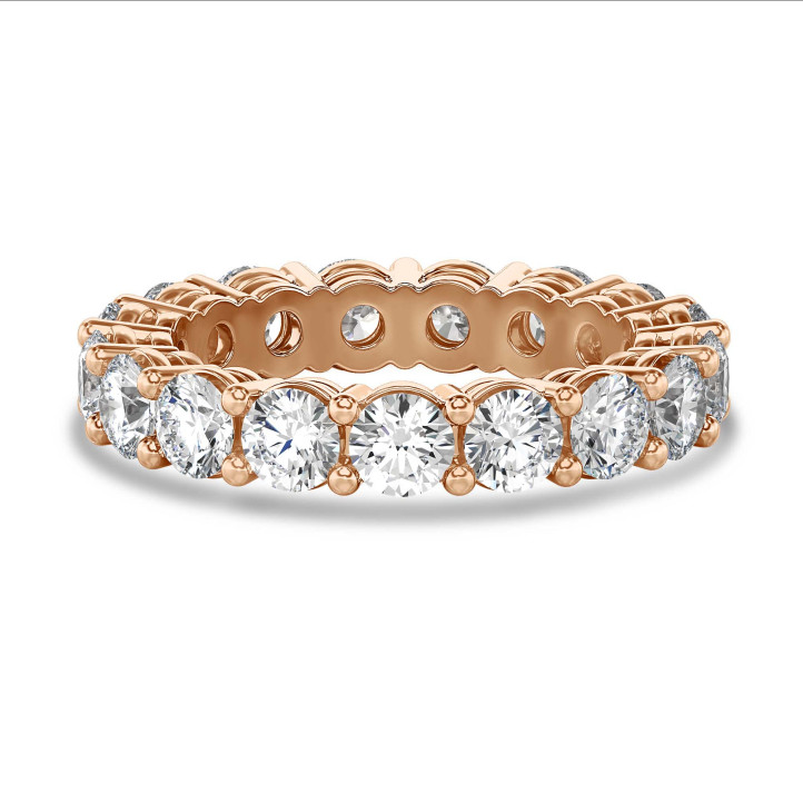 3.40 carat alliance en or rouge et diamants