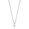Pendentif solitaire de 0,15 carat avec un diamant taille marquise en or blanc