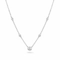 0.45 carat collier satellite en platine et diamants