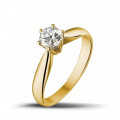 0.50 carat bague diamant solitaire en or jaune
