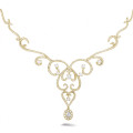 3.65 carat collier en or jaune et diamants